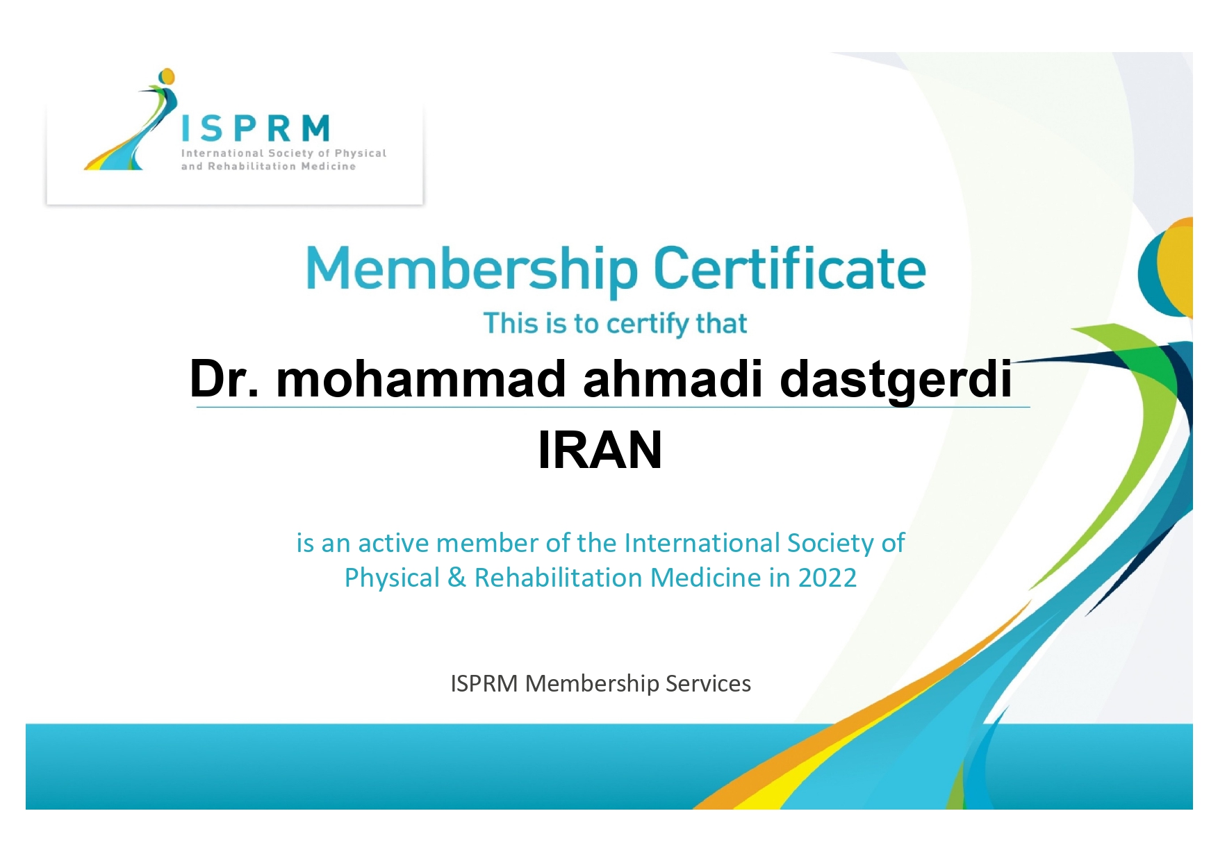 ahmadi-dastgerdi-ISPRM-MEMBERSHIP certificate